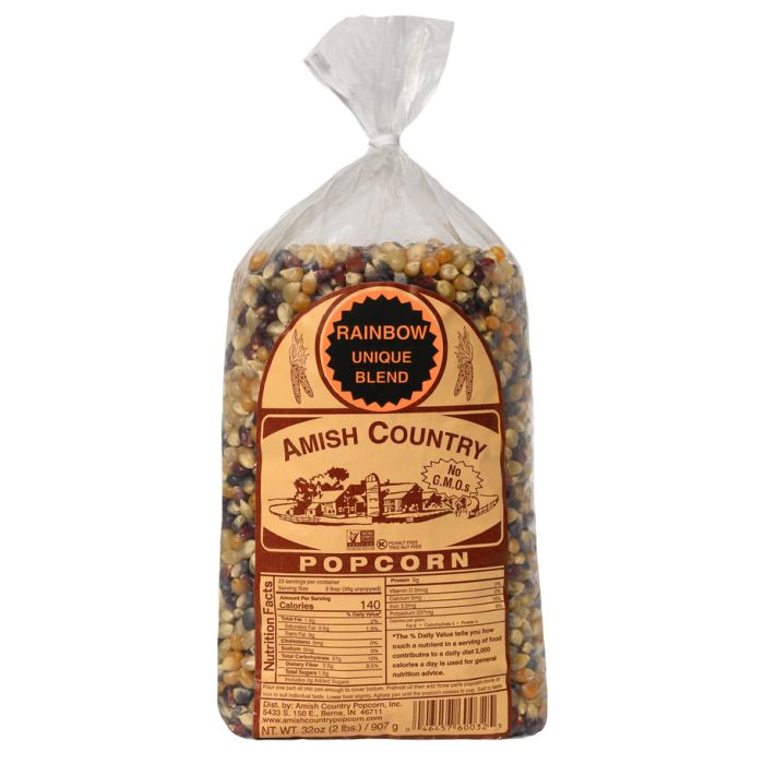 AMISH COUNTRY: Rainbow Popcorn Bag, 32 oz