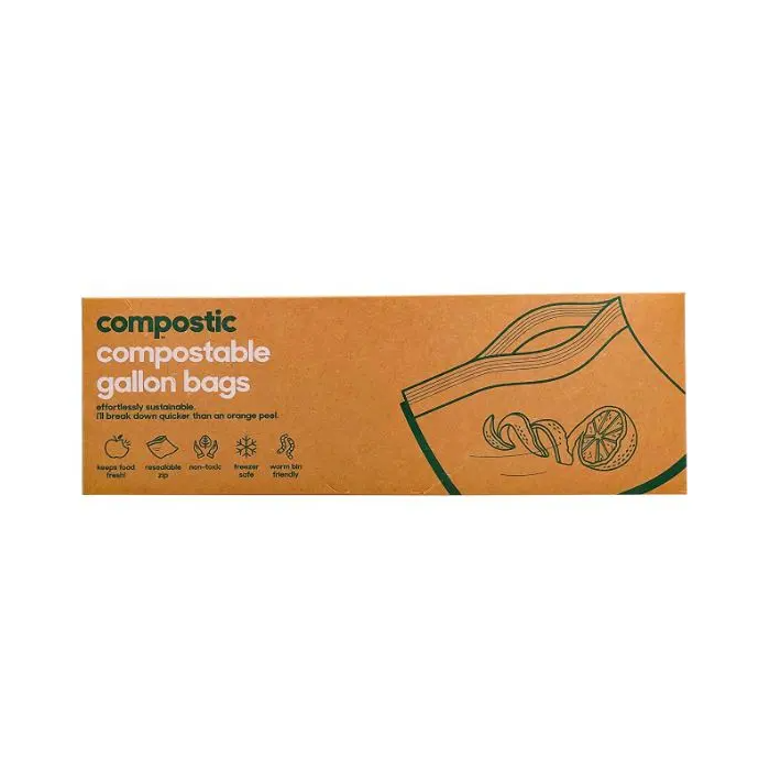 COMPOSTIC: Compostable Gallon Bags, 10 ea
