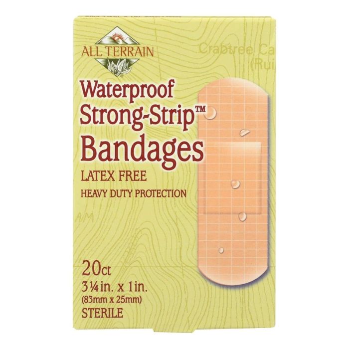 ALL TERRAIN: Waterproof Strong Strip Bandages, 20 pc