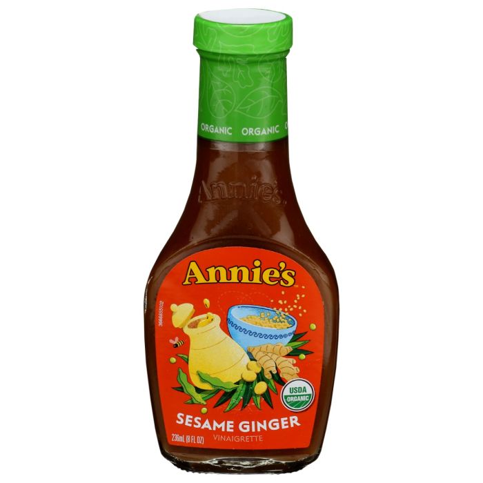 ANNIES NATURALS: Organic Sesame Ginger Vinaigrette, 8 oz
