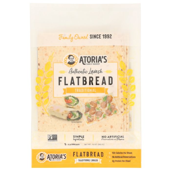 ATORIAS: Traditional Lavash Flat Bread, 10 oz