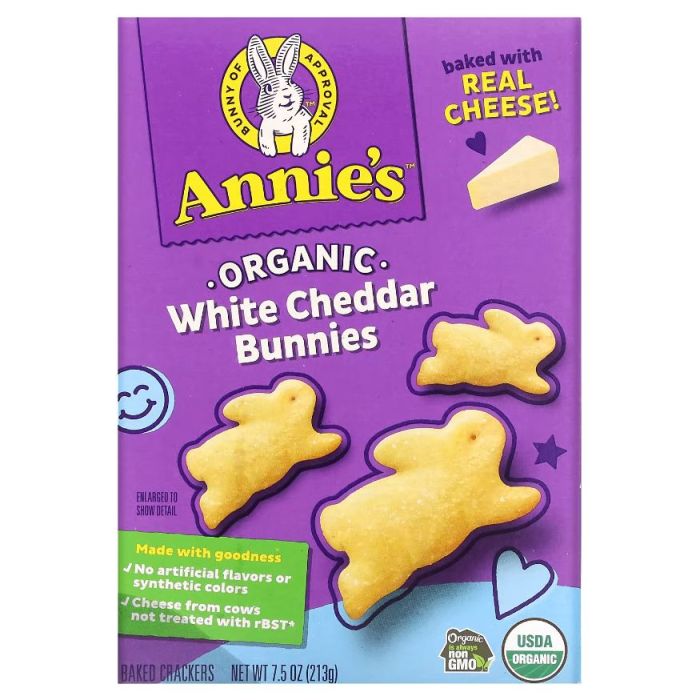ANNIE'S HOMEGROWN: Organic White Cheddar Bunnies, 7.5 oz