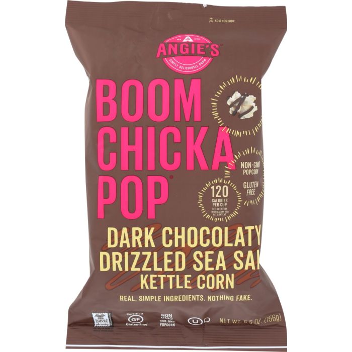 ANGIES: Boomchickapop Dark Chocolaty Drizzled Sea Salt Kettle Corn, 5.5 oz