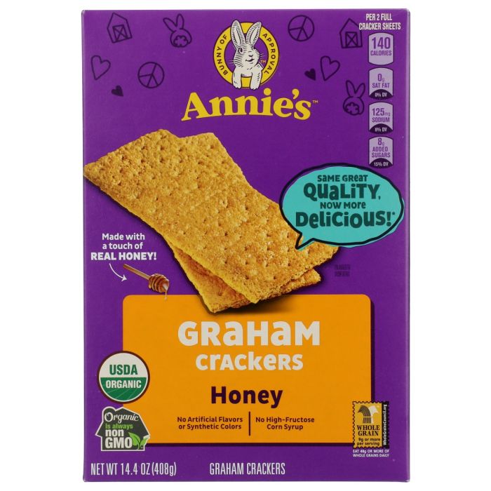 ANNIES HOMEGROWN: Organic Honey Graham Crackers, 14.4 oz