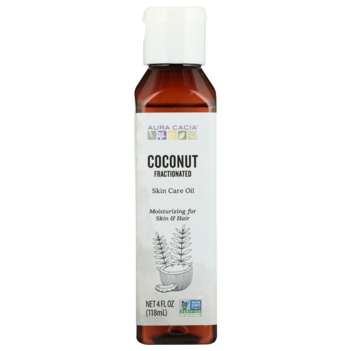 AURA CACIA: Fractionated Coconut Oil, 4 fo