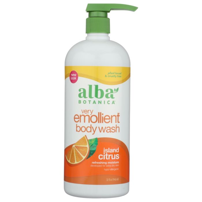 ALBA BOTANICA: Very Emollient Body Wash Island Citrus, 32 oz