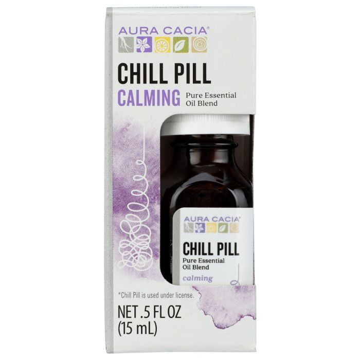 AURA CACIA: Calming Chill Pill Essential Oil Boxed, 0.5 oz