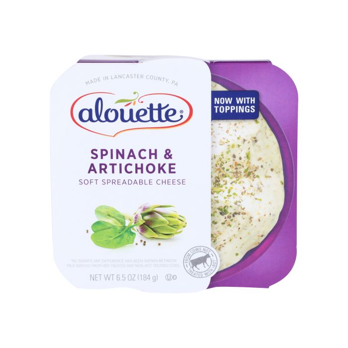 ALOUETTE: Spinach and Artichoke Cheese, 6.5 oz