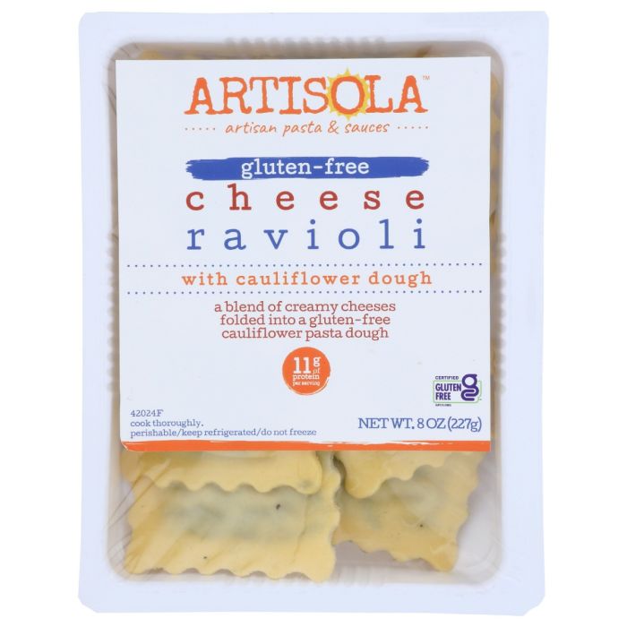 ARISTOLA: Gluten Free Cheese Ravioli with Cauliflower Dough, 8 oz