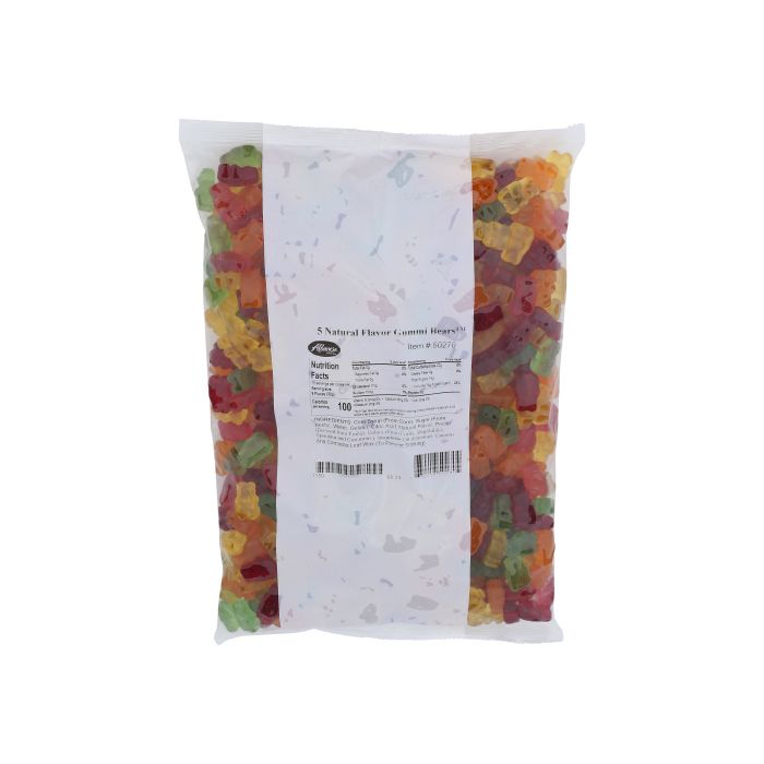 ALBANESE: Natural 5 Flavor Gummi Bears, 5 lb