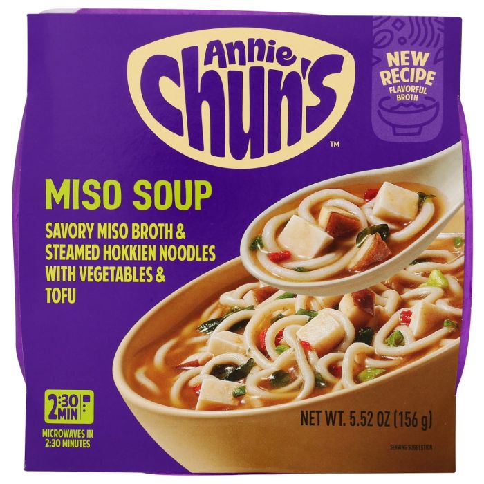 ANNIE CHUNS: Miso Soup Bowl with Vegetables and Tofu, 5.52 oz