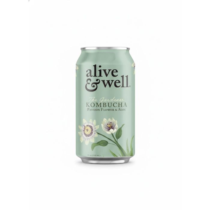 ALIVE AND WELL KOMBUCHA: Passion Flower and Aloe Kombucha, 12 fo
