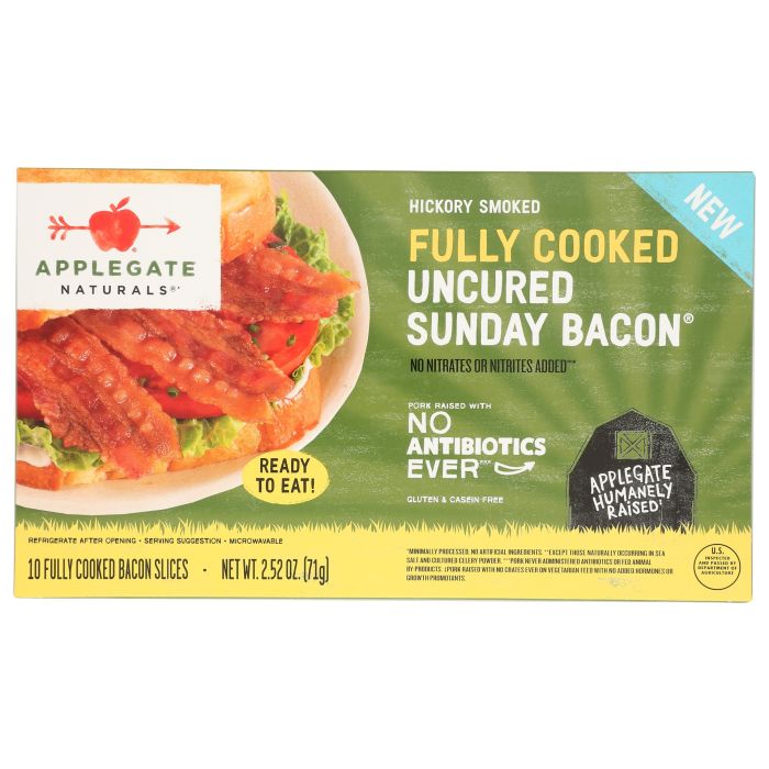 APPLEGATE: Fully Cooked Sunday Bacon, 2.52 oz
