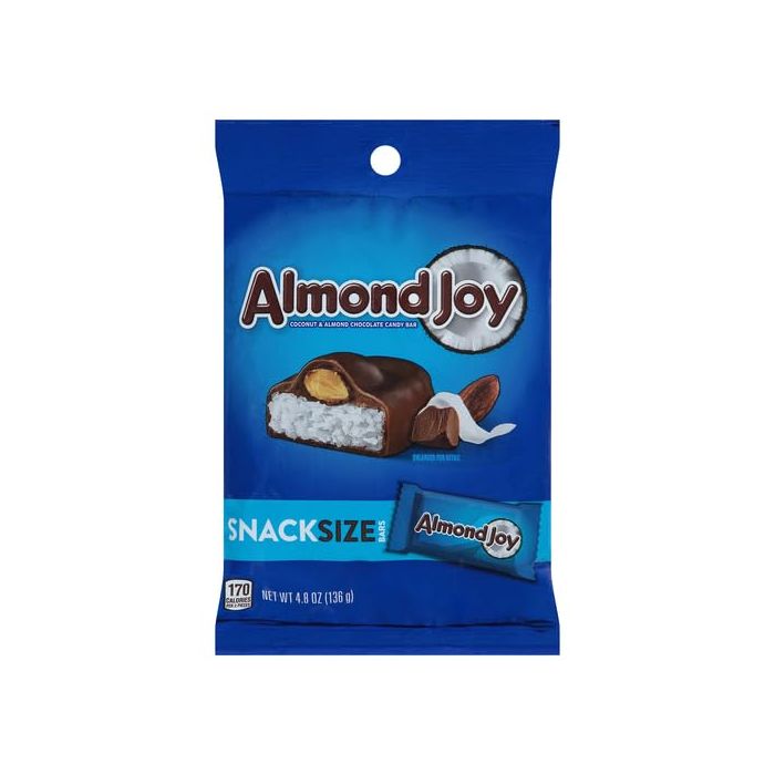 ALMOND JOY: Coconut and Almond Chocolate Candy Bag, 4.8 oz