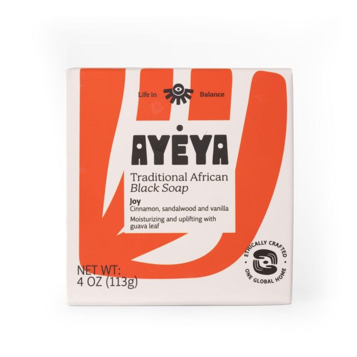 AYEYA: Joy African Black Soap Bar, 4 oz