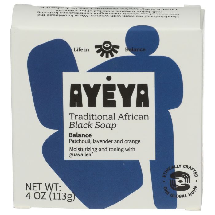 AYEYA: Balance African Black Soap Bar, 4 oz