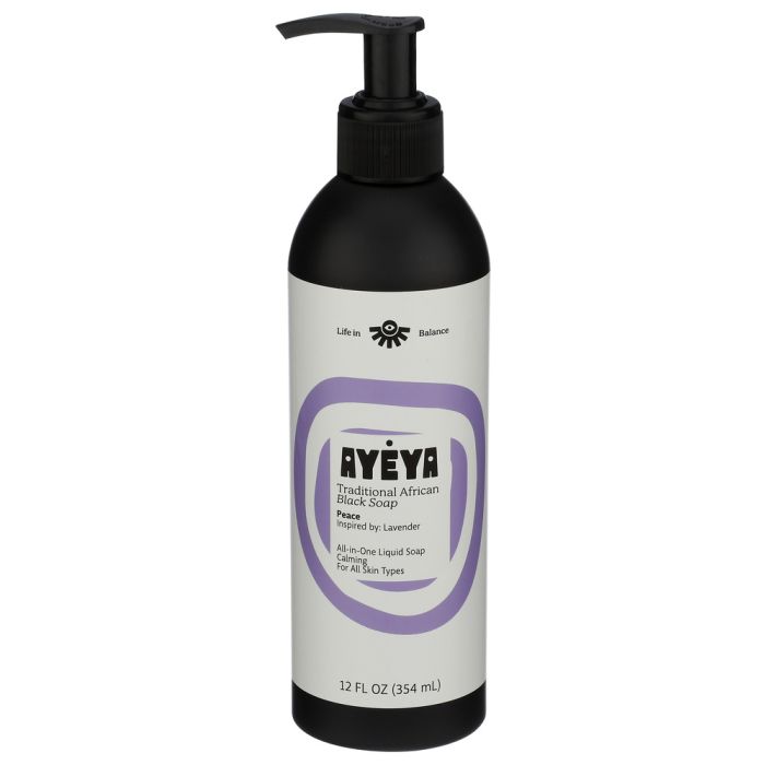 AYEYA: Peace African Black Liquid Soap, 12 fo