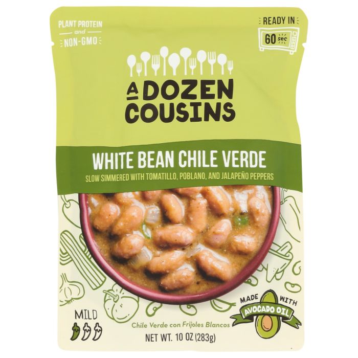 A DOZEN COUSINS: White Bean Chile Verde Beans, 10 oz