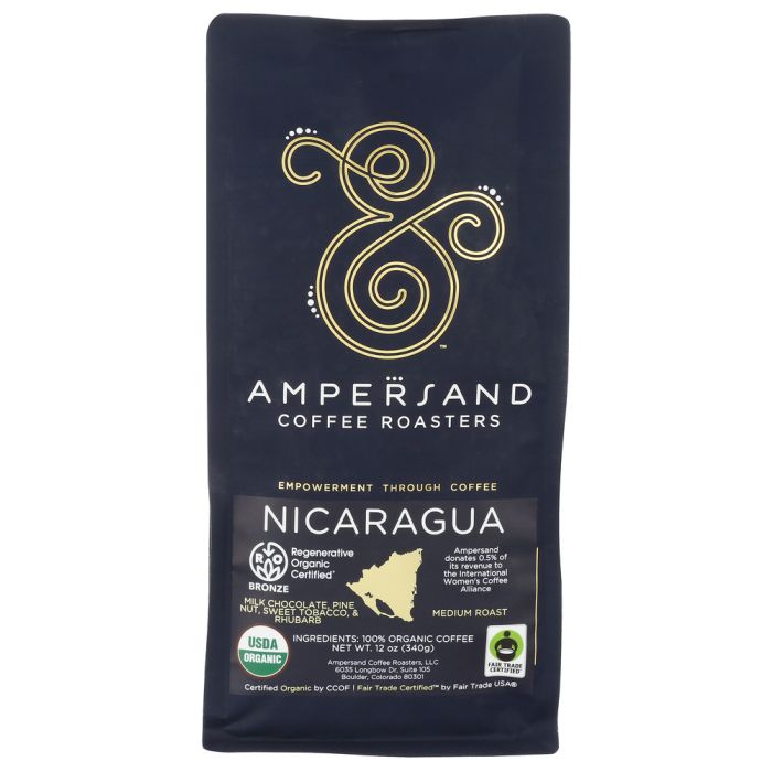 AMPERSAND COFFEE: Nicaragua Whole Bean Coffee, 12 oz