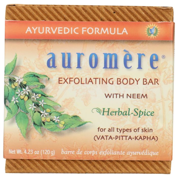 AUROMERE: Ayurvedic Exfoliating Body Bar Soap, 4.23 oz
