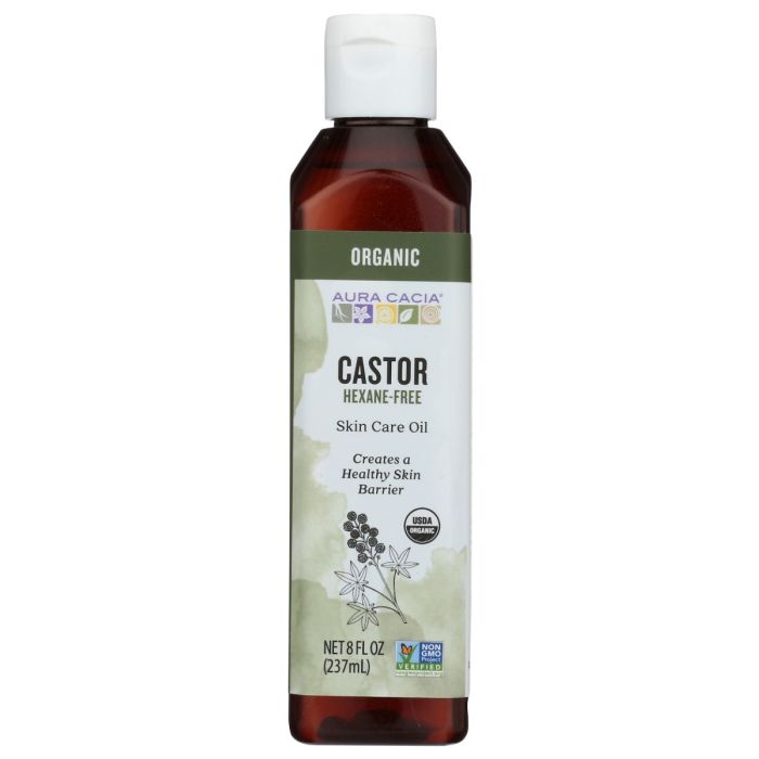 AURA CACIA: Organic Castor Oil, 8 fo