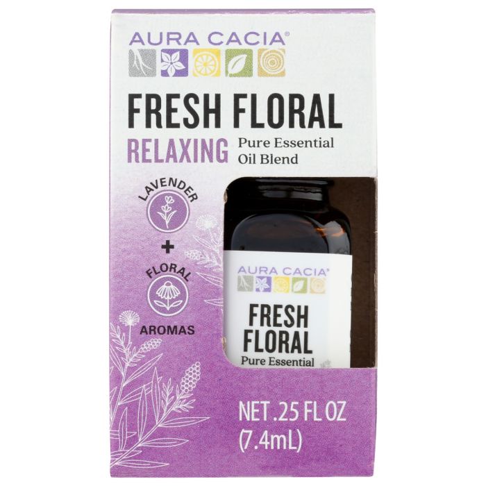 AURA CACIA: Fresh Floral Essential Oil Blend Boxed, 0.25 fo
