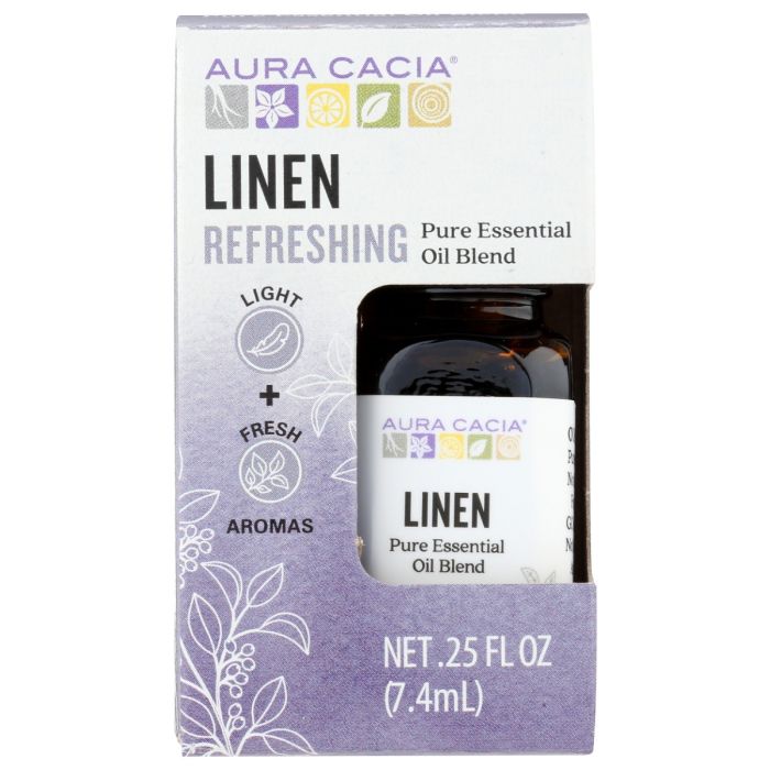 AURA CACIA: Linen Essential Oil Blend Boxed, 0.25 fo