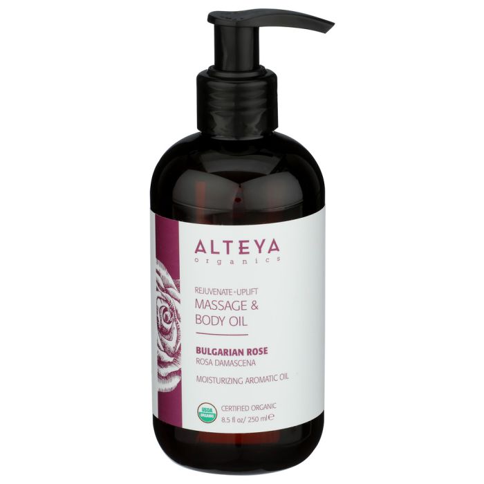 ALTEYA ORGANICS: Bulgarian Rose Rejuvenating Massage and Body Oil, 8.5 fo