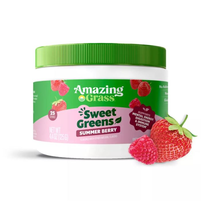 AMAZING GRASS: Sweet Greens Summer Berry, 125 gm