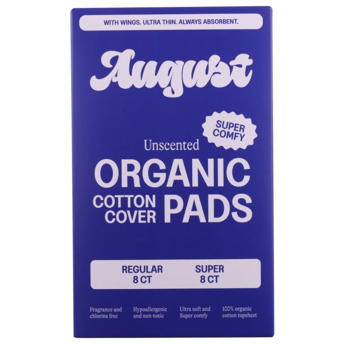 AUGUST: Regular and Super Cotton Pads, 16 ea