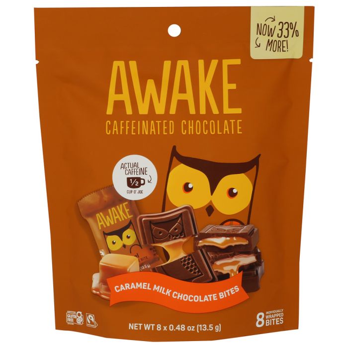 AWAKE: Caramel Milk Chocolate Bites 8 Count, 3.84 oz
