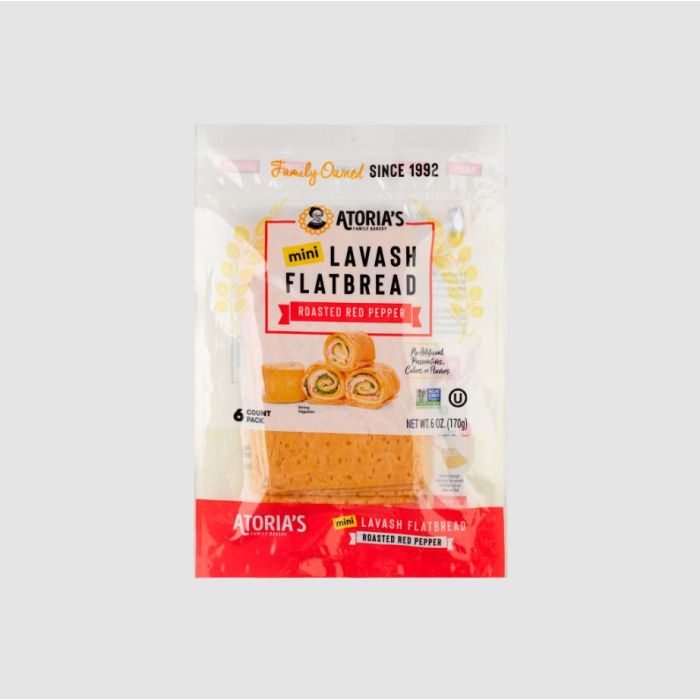 ATORIAS: Mini Roasted Red Pepper Lavash Flatbread, 6 oz