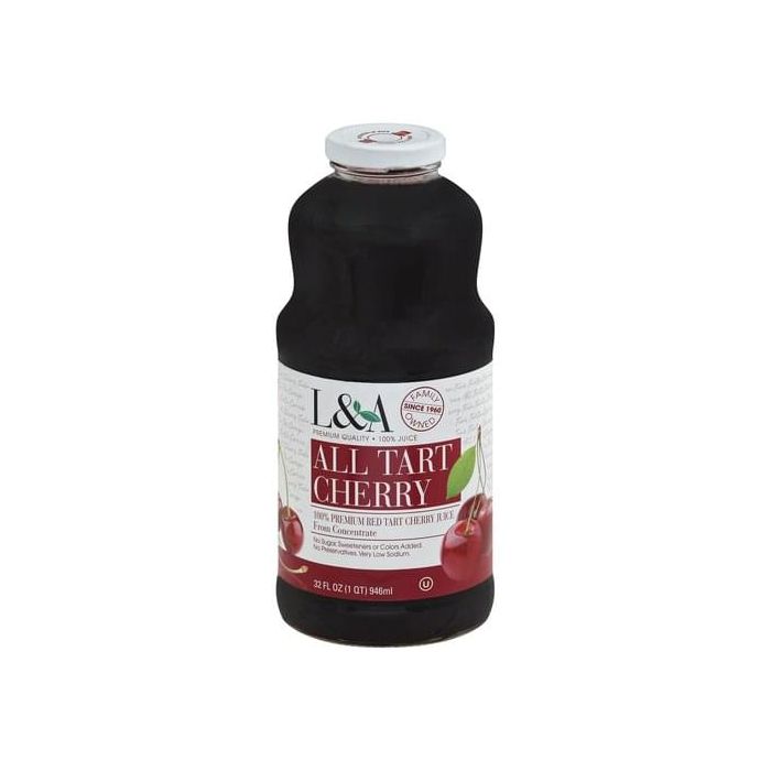 L & A JUICE: All Tart Cherry 100 Percent Juice, 32 oz