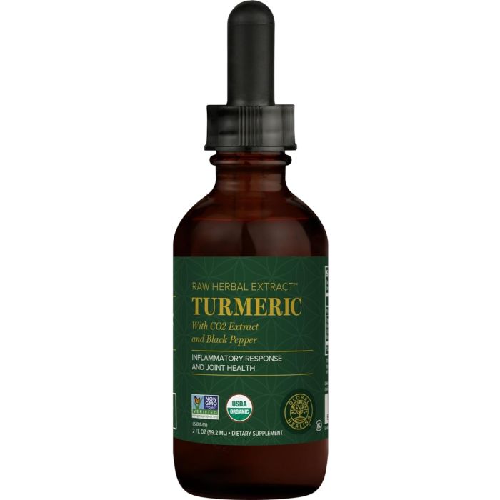 GLOBAL HEALING: Organic Liquid Turmeric, 2 fo