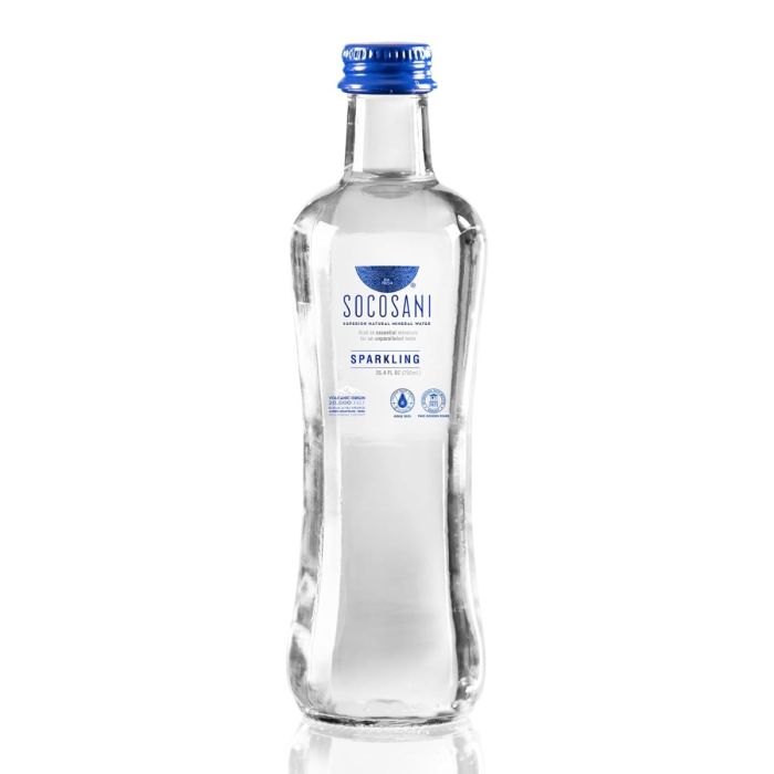 SOCOSANI: Sparkling Mineral Water Glass Bottle, 750 ml
