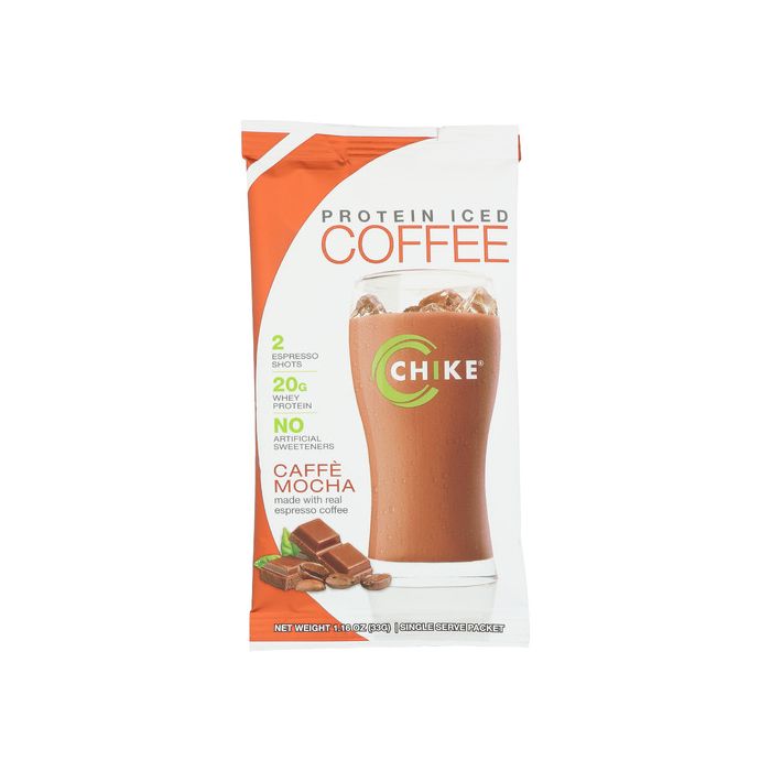 CHIKE: Protein Iced Coffee Caffe Mocha Packet, 1.16 oz