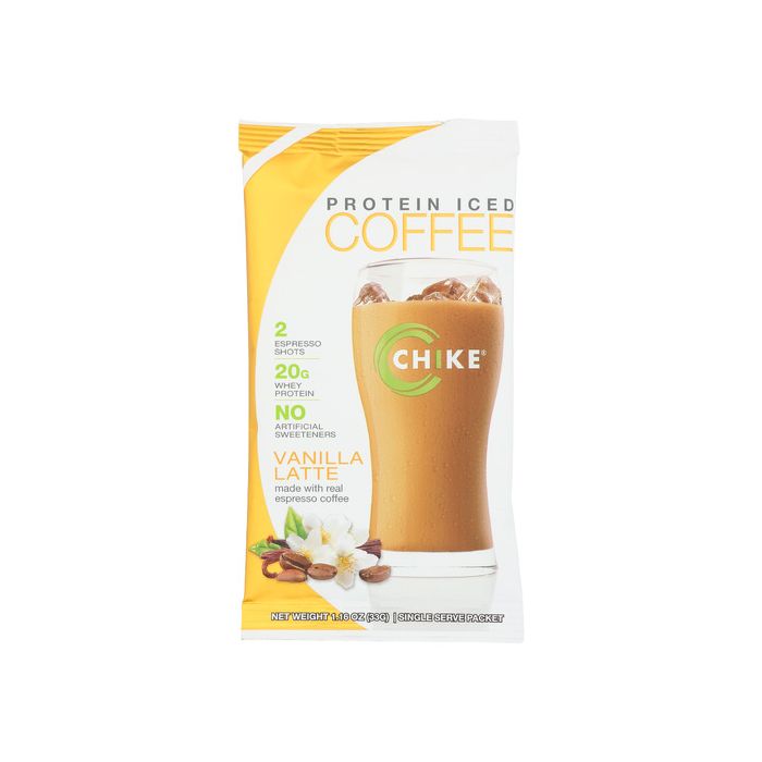 CHIKE: Protein Iced Coffee Vanilla Latte Packet, 1.16 oz