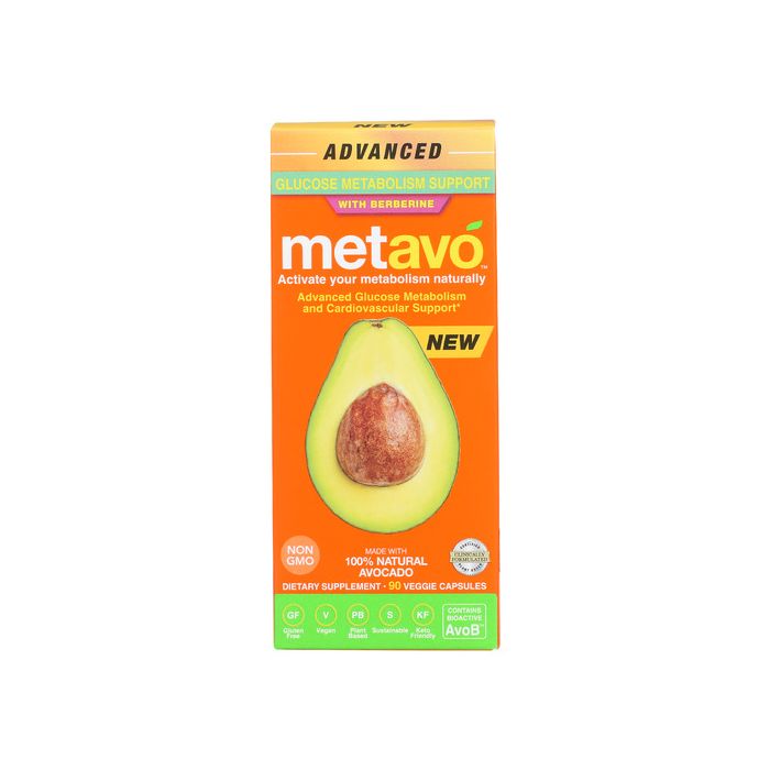 METAVO: Advanced Glucose Metabolism Support With Berberine, 90 vc