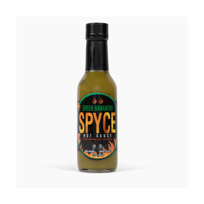 SPYCE HOT SAUCE: Green Habanero Sauce, 5 fo