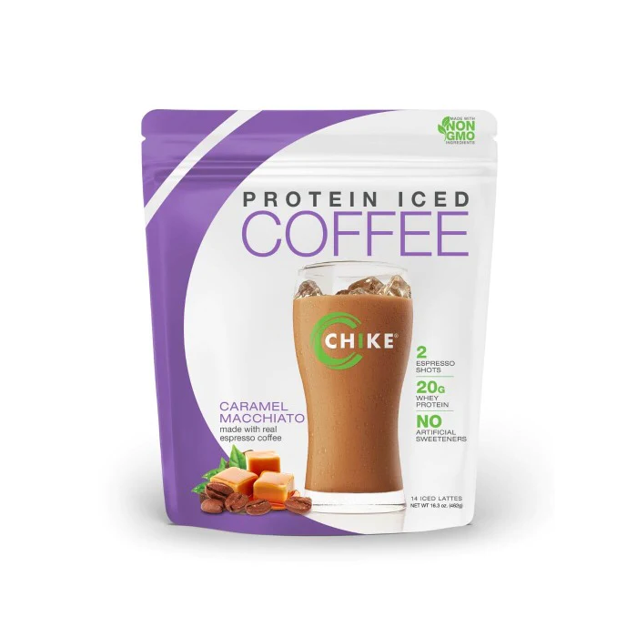 CHIKE: Protein Iced Coffee Caramel Macchiato, 16.3 oz