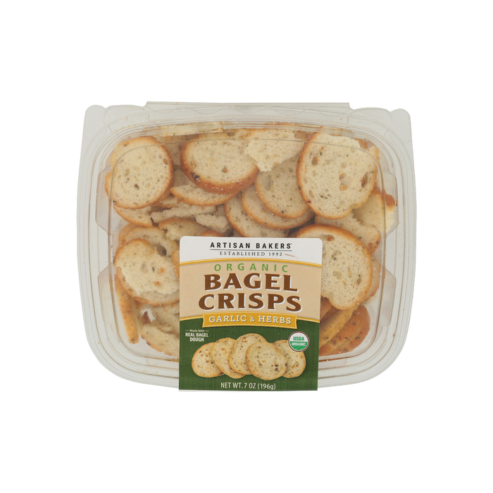 ARTISAN BAKERS: Organic Garlic and Herbs Bagel Crisps, 7 oz