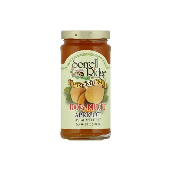 SORRELL RIDGE: Fruit Spread Apricot Unsweetened, 10 oz
