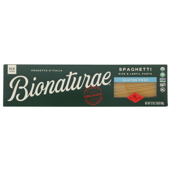 BIONATURAE: Organic Spaghetti Rice Lentil Pasta, 12 oz