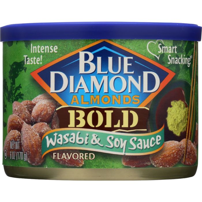 BLUE DIAMOND: Bold Wasabi and Soy Sauce Almonds, 6 oz