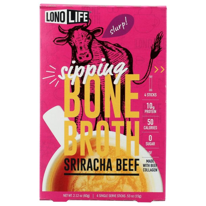 LONOLIFE: Sriracha Beef Bone Broth, 4 pk