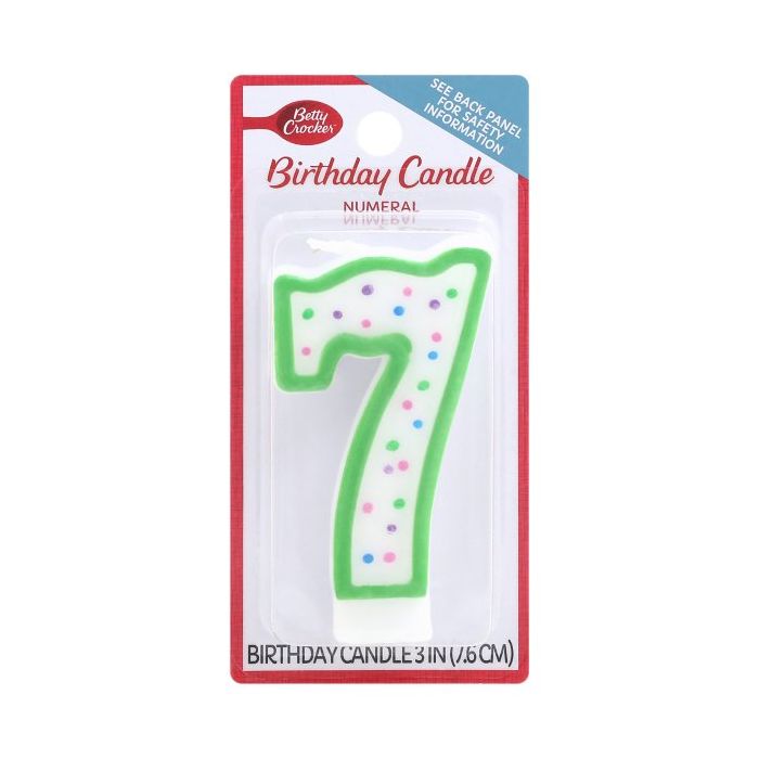 BETTY CROCKER: Birthday Candle Numeral 7, 1 ea