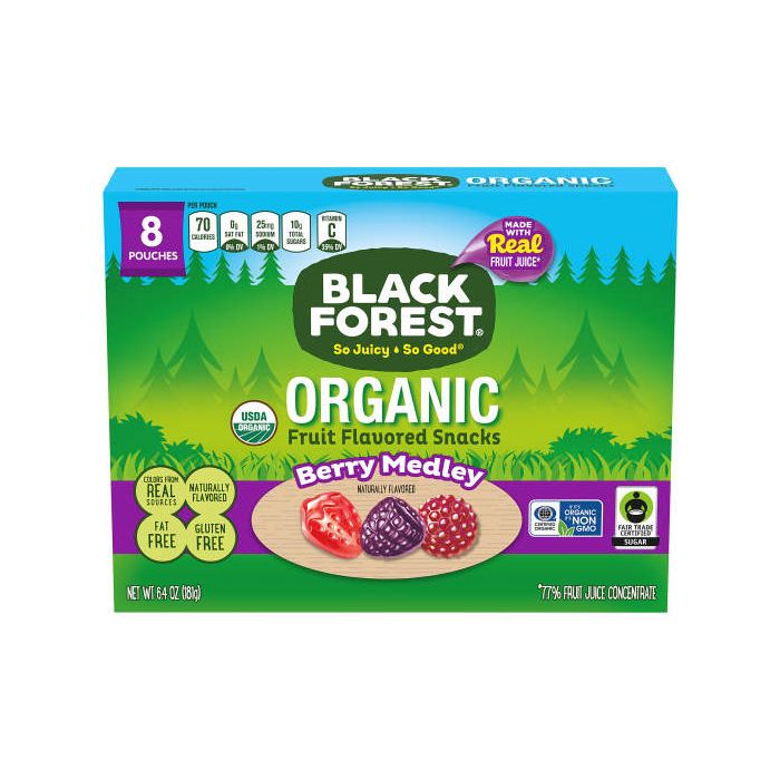 BLACK FOREST: Organic Berry Medley Fruit Snacks, 8 pk