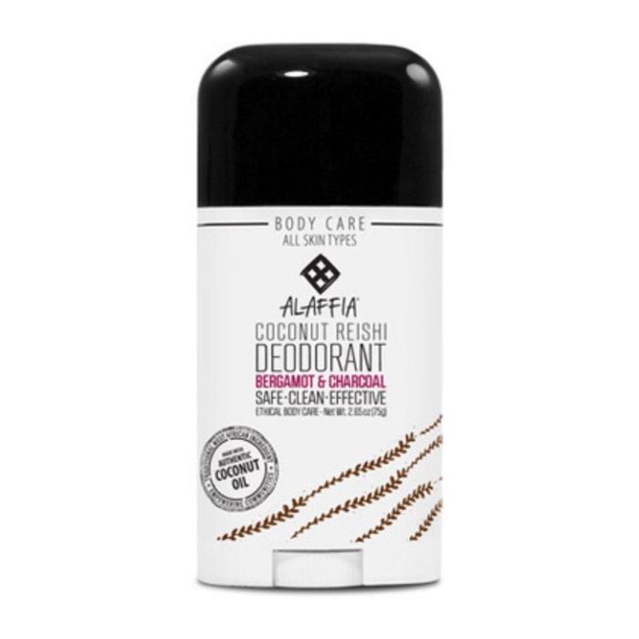 ALAFFIA: Coconut Reishi Deodorant Bergamot and Charcoal, 2.65 oz