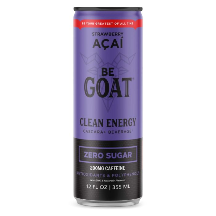 BEGOAT: Strawberry Acai Clean Energy Beverage, 12 fo