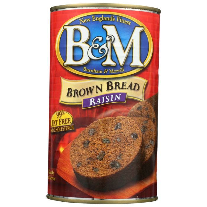 B & M: Brown Bread with Raisins, 16 oz
